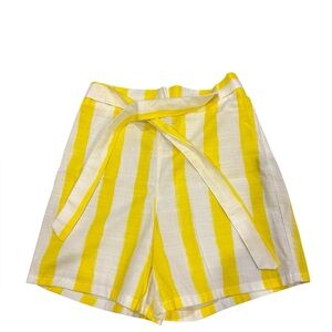 Big Girl Yellow and White Striped Shorts